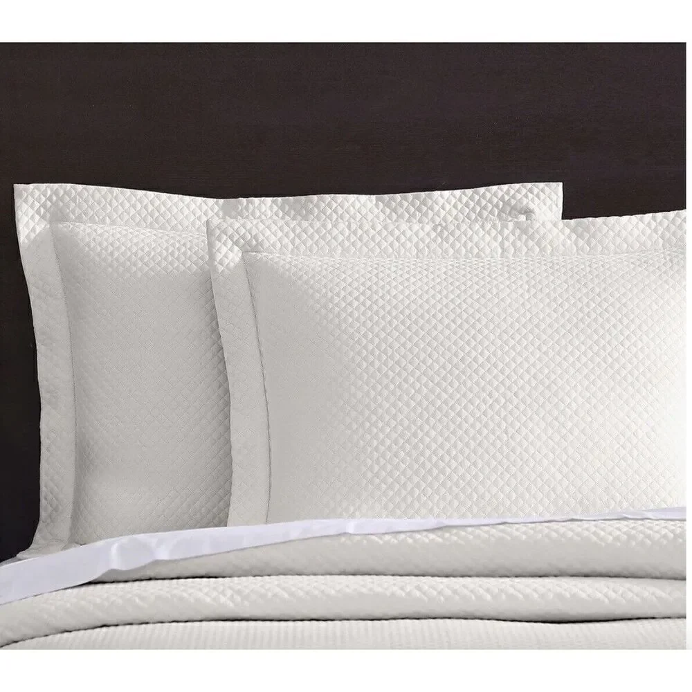 NWT's Pure Parima Diamond King/Cal King Quilted Coverlet Set in Ivory $375